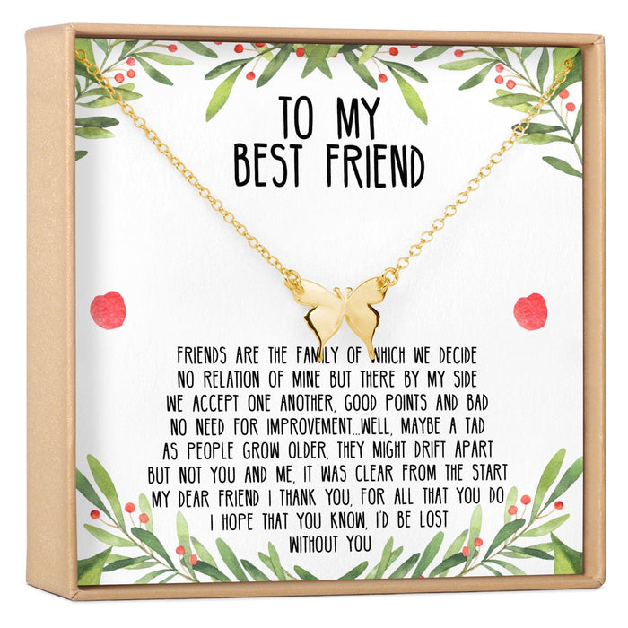 Christmas Gift for Best Friend Butterfly Pendant Necklace