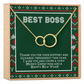 Christmas Gift for Boss Double Circles Necklace