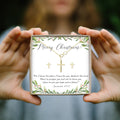 Christmas Gift for Christian  Cross earring and Necklace Set Jewelry Set