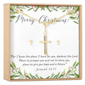 Christmas Gift for Christian  Cross earring and Necklace Set Jewelry Set