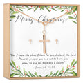 Christmas Gift for Christian  Cross earring and Necklace Set Jewelry Set