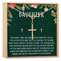 Christmas Gift for Daughter Cross earring and Necklace Set Jewelry Set