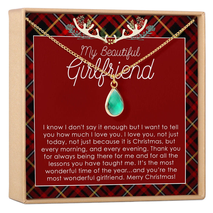 Christmas Gift for Girlfriend Gemstone Necklace