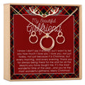 Christmas Gift for Girlfriend Linked Circles Earring and Necklace Jewelry Set