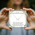 Christmas Gift for Granddaughter Double Intersecting Arrows Necklace