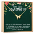 Christmas Gift for Great Grandma Butterfly Pendant Necklace
