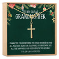 Christmas Gift for Great Grandma Infinity Cross  Necklace