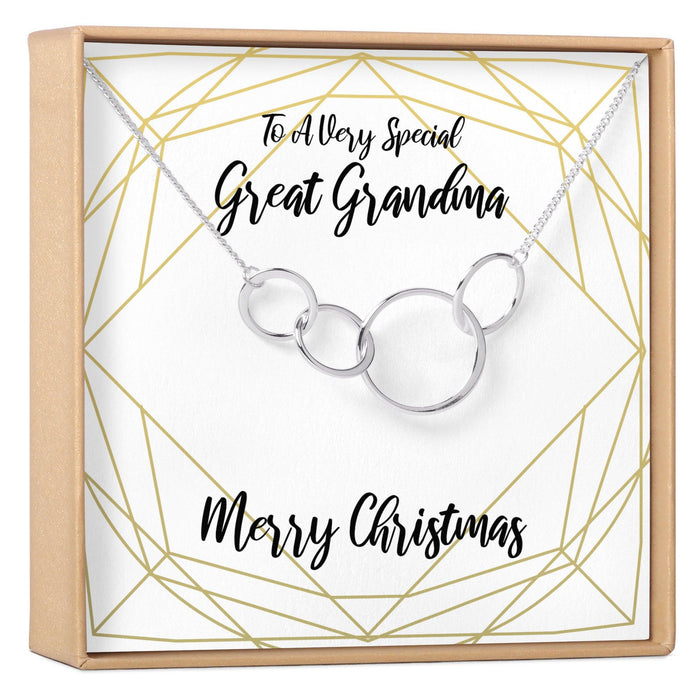 Christmas Gift for Great Grandma Necklace