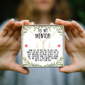 Christmas Gift for Mentor Gold Bar Earring Threader and Necklace Jewelry Set