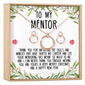 Christmas Gift for Mentor Linked Circles Earring and Necklace Jewelry Set