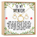Christmas Gift for Mentor Linked Circles Earring and Necklace Jewelry Set
