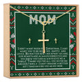Christmas Gift for Mom Cross earring and Necklace Set Jewelry Set