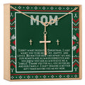 Christmas Gift for Mom Cross earring and Necklace Set Jewelry Set