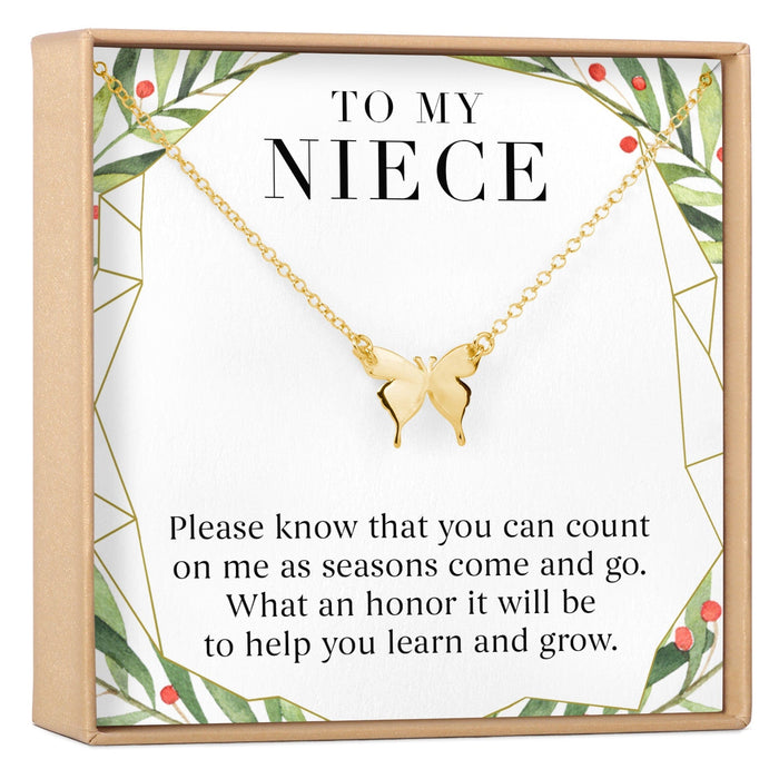 Christmas Gift for Niece Butterfly Pendant Necklace