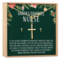 Christmas Gift for Nurse Cross earring and Necklace Set Jewelry Set