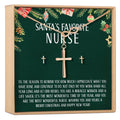 Christmas Gift for Nurse Cross earring and Necklace Set Jewelry Set
