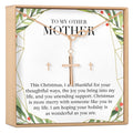 Christmas Gift for Other Mother Cross earring and Necklace Set Jewelry Set