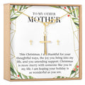 Christmas Gift for Other Mother Cross earring and Necklace Set Jewelry Set