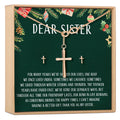 Christmas Gift for Sister Cross earring and Necklace Set Jewelry Set