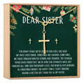 Christmas Gift for Sister Cross earring and Necklace Set Jewelry Set