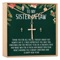 Christmas Gift for Sister-In-Law Cross earring and Necklace Set Jewelry Set