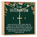 Christmas Gift for Sister-In-Law Cross earring and Necklace Set Jewelry Set