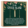 Christmas Gift for Sister-In-Law Gold Bar Earring Threader and Necklace Jewelry Set