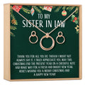 Christmas Gift for Sister-In-Law Linked Circles Earring and Necklace Jewelry Set