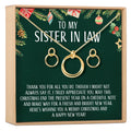 Christmas Gift for Sister-In-Law Linked Circles Earring and Necklace Jewelry Set
