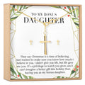 Christmas Gift for Stepdaughter Cross earring and Necklace Set Jewelry Set