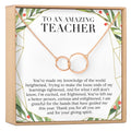 Christmas Gift for Teacher Double Circles Necklace