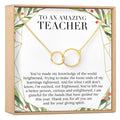 Christmas Gift for Teacher Double Circles Necklace