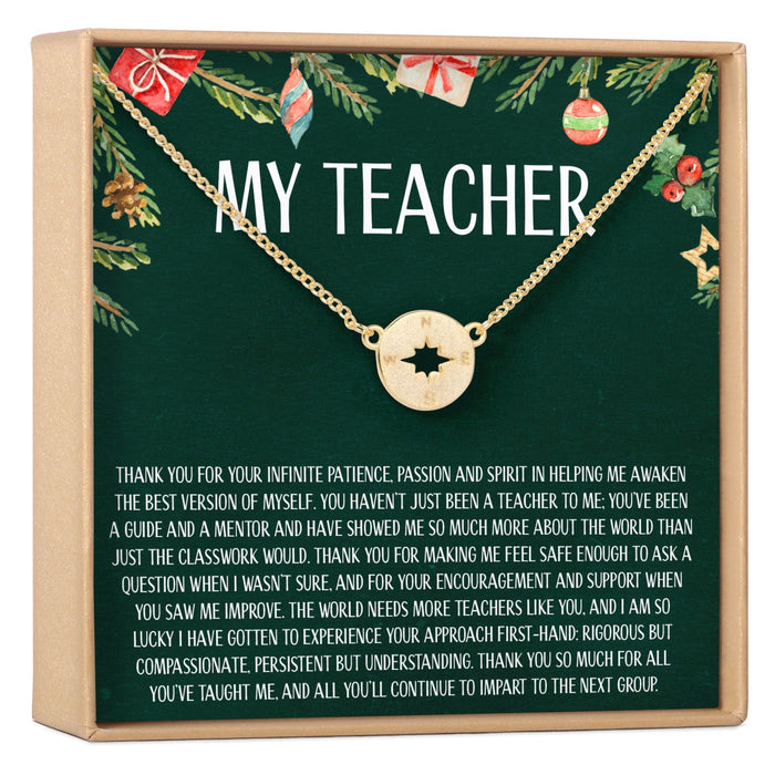 Christmas Gift for Teacher Necklace, Multiple Styles