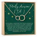 Christmas Gift for Teaching Assistant Double Circles Necklace