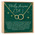 Christmas Gift for Teaching Assistant Double Circles Necklace