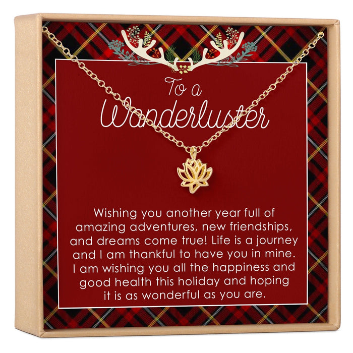 Christmas Gift for Travelers Lotus Necklace