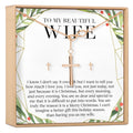 Christmas Gift for Wife Cross earring and Necklace Set Jewelry Set