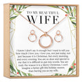 Christmas Gift for Wife Linked Circles Earring and Necklace Jewelry Set