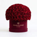 Classic Bordeaux Suede Superdome Box | Red Roses