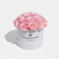 Classic White Dome Box | Light Pink Roses