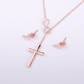 Confirmation Sponsor Cross earring and Necklace Set Jewelry Set