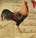 DaDa Bedding Glamorous Country Rooster Elegant Throw Pillow Cushion Cover - 18" - 1-Piece