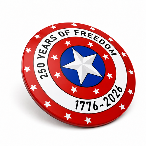 250 Years of America Shield (USA) (2x3 Tile)