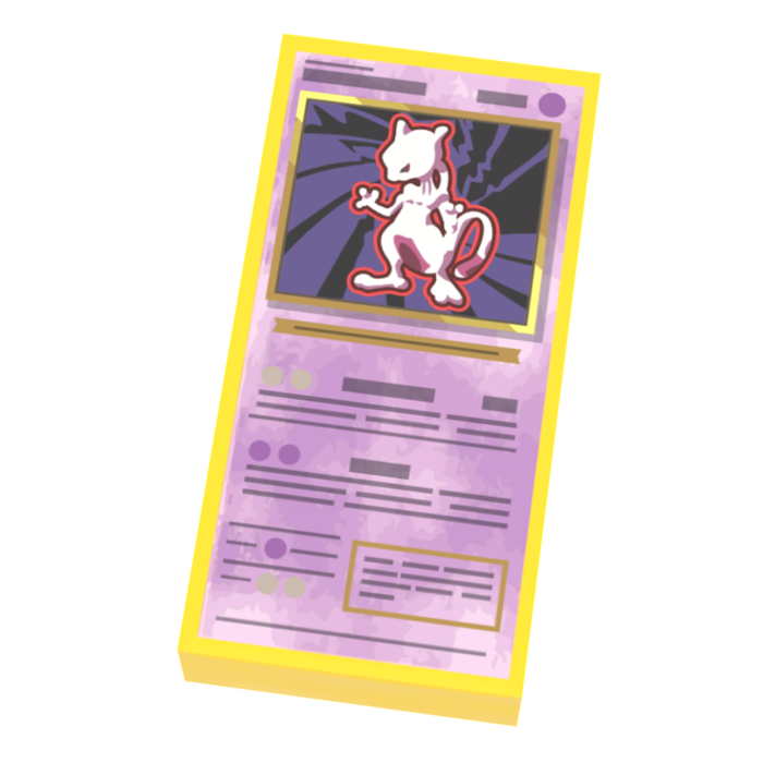 Mutwo - Pocketball Card (1x2 Tile) for Minifigs