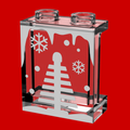 Winter Village Window with Christmas Tree 1x2x2 Panel - B3 Customs