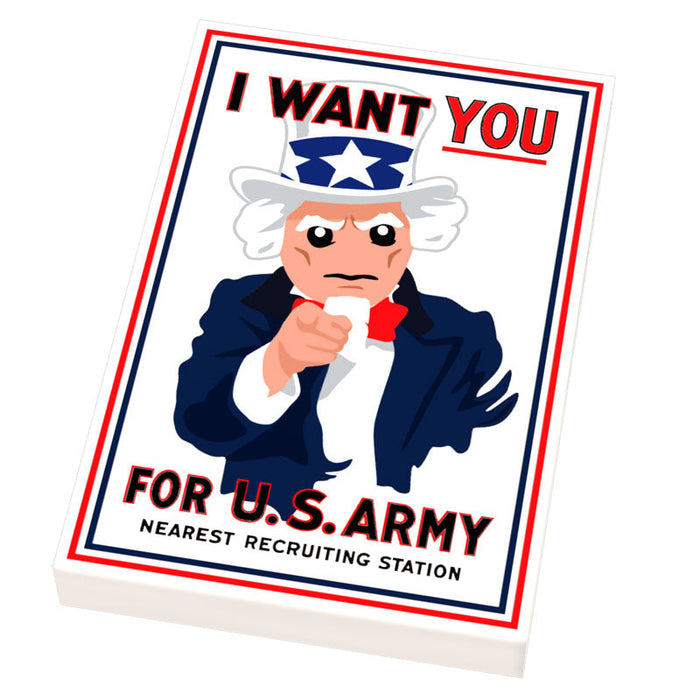 I WANT YOU USA Military Recruitment Poster (2x3 Tile)