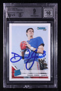 Daniel Jones 2019 Donruss Rookie Card 304 Signed Beckett BAS 9 Auto 10