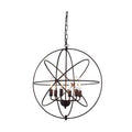 Elegant Lighting Vienna 6-Light Dark Bronze Pendant Lamp