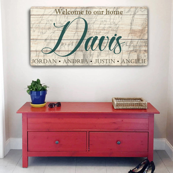 Welcome To Our Home Sign