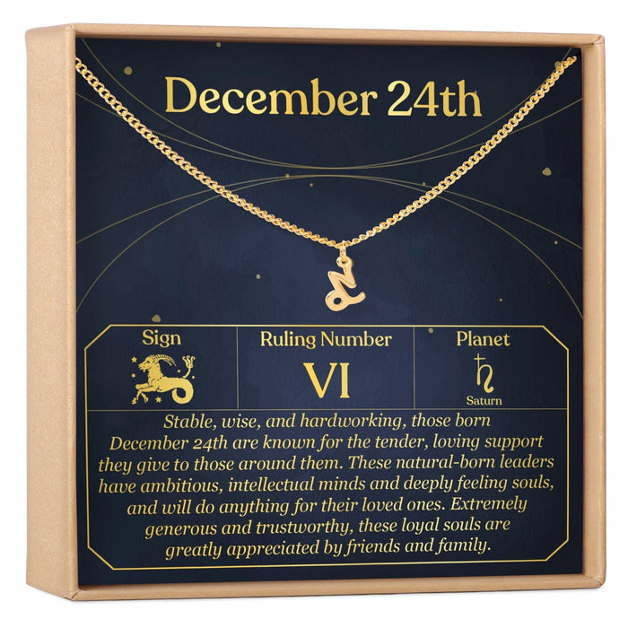December 24th Capricorn Necklace